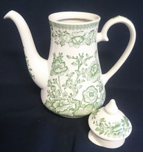 Lade das Bild in den Galerie-Viewer, 5er Set KAFFEEKANNE MIT DECKEL / MILCHKÄNNCHEN / ZUCKERDOSE MIT DECKEL "Staffordshire" (Limited) - Keramik / Steingut, Indian Tree Style Unterglasur Dekor, Hand graviert (Hand Engraved)