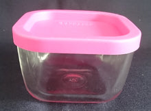 Lade das Bild in den Galerie-Viewer, 2er Set KLEINMITTLERE FRISCHHALTE VORRATSDÖSCHEN MIT DECKEL - Press- / Hartglas & Kunststoff, Modernes Klassische Quadratische Behälterform