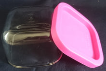 Lade das Bild in den Galerie-Viewer, 2er Set KLEINMITTLERE FRISCHHALTE VORRATSDÖSCHEN MIT DECKEL - Press- / Hartglas & Kunststoff, Modernes Klassische Quadratische Behälterform