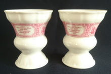 Lade das Bild in den Galerie-Viewer, 2er KAFFEEGEDECK - Porzellan, Abstrakt Blumenblüten Rand Rüdesheim Motiv Asbach Schriftzug Relief Form Dekor