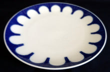 Lade das Bild in den Galerie-Viewer, DESSERTTELLER - Porzellan, Kobalt Geometrisches Blumenblüten Rand Abstrakt Motiv Dekor