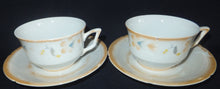 Lade das Bild in den Galerie-Viewer, 2er KAFFEEGEDECK "Senta" - Porzellan, Blüten / Blumen Dekor