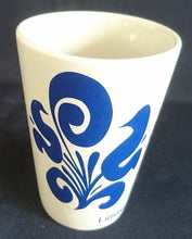 Lade das Bild in den Galerie-Viewer, 6er Set APFELWEIN TRINKBECHER "Limited Edition Nr. 2" - Keramik / Steingut, Abstrakt Blumen Schriftzug Motiv Dekor