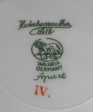 Lade das Bild in den Galerie-Viewer, KUCHEN- BEILAGEN- SAMMELTELLER "Apart" - Porzellan, Ananas Banane Stachelbeeren Obst Flora Motiv Reliefrand Dekor