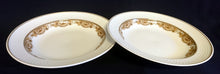 Lade das Bild in den Galerie-Viewer, SUPPENTELLER "Friesland Atlantis" - Porzellan, Goldrand Abstrakt Muschel Fisch Schuppen Relief Dekor