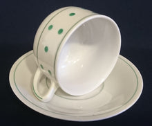 Lade das Bild in den Galerie-Viewer, UNTERTASSE - Porzellan, Porzellan, Linien Punkte Tupfen Kreise Dekor