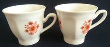 Lade das Bild in den Galerie-Viewer, 2er Set ESPRESSOTASSEN - Porzellan, Blumenstrauß Pflanzen Blüten Gewölbter Relief Rand Dekor