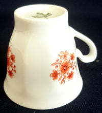 Lade das Bild in den Galerie-Viewer, ESPRESSOTASSE - Porzellan, Blumenstrauß Pflanzen Blüten Gewölbter Relief Rand Dekor