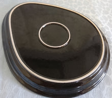 Lade das Bild in den Galerie-Viewer, SERVIERTABLETT - Keramik / Steingut, Eiförmig Oval, Einfärbiges Hellbraunes Dekor