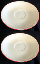 Lade das Bild in den Galerie-Viewer, UNTERTASSE - Porzellan, Einfärbiges Linienrand Dekor