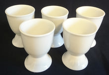 Lade das Bild in den Galerie-Viewer, 5er Set EIERBECHER - Porzellan, Klassisches Gastronomie Einfärbiges Motiv Form Dekor