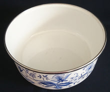 Lade das Bild in den Galerie-Viewer, 2er Set GROßE & KLEINE SCHÜSSEL - Metall / Emaile, Zwiebelmuster Motiv Silberrand Dekor