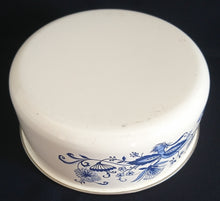 Lade das Bild in den Galerie-Viewer, GROßE SCHÜSSEL - Metall / Emaile, Zwiebelmuster Motiv Silberrand Dekor