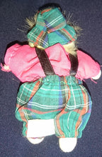 Lade das Bild in den Galerie-Viewer, CLOWN PUPPE - Mittelgroß, Stoff / Glas, Handarbeit, Handbemalt (C)