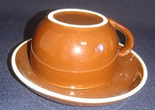 Lade das Bild in den Galerie-Viewer, 4er Set MOCCAGEDECKE - Keramik / Steingut, Weißer Rand Einfärbiges Dekor