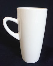 Lade das Bild in den Galerie-Viewer, SCHOKO KAKAOTASSE - Porzellan, Palmen Karibik Schokobohnen Chocolate Aufschrift Dekor