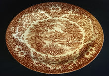 Lade das Bild in den Galerie-Viewer, SERVIERPLATTE - Keramik / Steingut, Ovale Form, Englisch Ländliches Dekor
