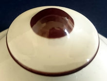 Lade das Bild in den Galerie-Viewer, BEHÄLTERDECKEL - Porzellan, Kreis Linien Rand Motiv Dekor