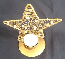 Lade das Bild in den Galerie-Viewer, WEINACHTSDEKORATION TEELICHHALTER- Metall / Kunststoff, Stern Vernetztes Motiv Form Dekor (G)