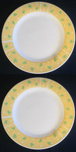 Lade das Bild in den Galerie-Viewer, 2er Set DESSERTTELLER - Porzellan, Blätter Punkte Abstrakt Dekor