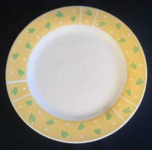 Lade das Bild in den Galerie-Viewer, 2er Set DESSERTTELLER - Porzellan, Blätter Punkte Abstrakt Dekor