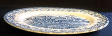 Lade das Bild in den Galerie-Viewer, SERVIERPLATTE "Country Life" - Keramik / Steingut (Fine Staffordshire Ware), Ovale Form, Englisches Landleben Scenen Motiv Dekor, Hand graviert