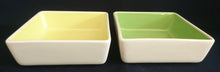 Lade das Bild in den Galerie-Viewer, 2er Set DESSERTSCHALEN "Villa Loca" - Keramik / Steingut, Zweifärbiges Quadratische Viereck Form Modern Style Dekor
