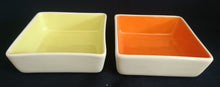 Lade das Bild in den Galerie-Viewer, 2er Set DESSERTSCHALEN "Villa Loca" - Keramik / Steingut, Zweifärbiges Quadratische Viereck Form Modern Style Dekor