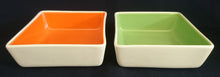 Lade das Bild in den Galerie-Viewer, 2er Set DESSERTSCHALEN "Villa Loca" - Keramik / Steingut, Zweifärbiges Quadratische Viereck Form Modern Style Dekor