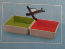 Lade das Bild in den Galerie-Viewer, 2er Set DESSERTSCHALEN "Villa Loca" - Keramik / Steingut, Zweifärbiges Quadratische Viereck Form Modern Style Dekor