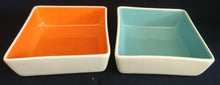 Lade das Bild in den Galerie-Viewer, 2er Set DESSERTSCHALEN "Villa Loca" - Keramik / Steingut, Zweifärbiges Quadratische Viereck Form Modern Style Dekor