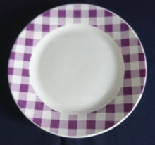 Lade das Bild in den Galerie-Viewer, 2er Set DESSERTTELLER "Villa" - Porzellan, Karo Quadrat Geschirrhandtuch Style Motiv Dekor