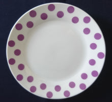 Lade das Bild in den Galerie-Viewer, 2er Set DESSERTTELLER "Villa" - Porzellan, Punkte Kreise Motiv Dekor