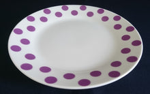 Lade das Bild in den Galerie-Viewer, DESSERTTELLER "Villa" - Porzellan, Punkte Kreise Motiv Dekor