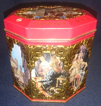 Lade das Bild in den Galerie-Viewer, LEBKUCHENDOSE MIT DECKEL - Metall / Blech, Gemälde Bilder verschiedene Künstler Aufschrift Motiv Dekor (G)