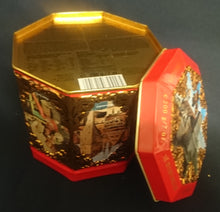 Lade das Bild in den Galerie-Viewer, LEBKUCHENDOSE MIT DECKEL - Metall / Blech, Gemälde Bilder verschiedene Künstler Aufschrift Motiv Dekor (G)