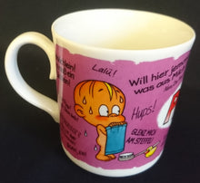 Lade das Bild in den Galerie-Viewer, KAFFEETASSE - Porzellan, Windel Winni Baby Bade Handtuch Peter Weitere Sprüche Aufschrift Motiv Dekor