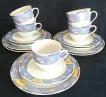 Lade das Bild in den Galerie-Viewer, 2er Set KAFFEETASSEN "Betty" - Porzellan, Pflanzen Tulpen Blumenblüten Flora Abstrakt Motiv Dekor