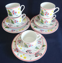 Lade das Bild in den Galerie-Viewer, KAFFEETASSE "Flirt" - Porzellan, Weihnachten Advent Christ Tannenbaum Geschenke Sterne Schaukelpferd Zweige Linien Motiv Dekor