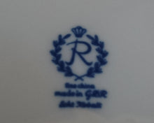 Lade das Bild in den Galerie-Viewer, 3er KAFFEEGEDECK - Fine China Porzellan, Echt Kobalt Breite Linien Balken Motiv Dekor