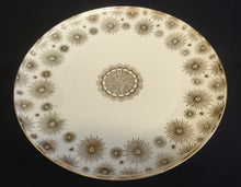 Lade das Bild in den Galerie-Viewer, PLATZTELLER - Porzellan, Abstrakt Kreise / Goldrand Dekor