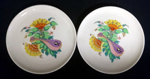 Lade das Bild in den Galerie-Viewer, 2er Set ABLAGETELLERCHEN UNTERSETZER - Porzellan, Blumen Blüten Pflanzen Geige Cello Motiv Dekor