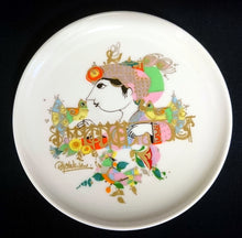 Lade das Bild in den Galerie-Viewer, SAMMELTELLERCHEN UNTERSETZER - Porzellan, Orientalisches Mann Kopf Garten Vögel Blumenblüten Pflanzen Motiv Dekor, Björn Wiinblad Designer