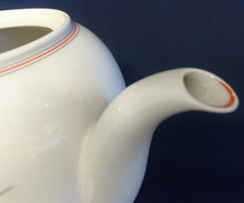 Lade das Bild in den Galerie-Viewer, 5er Set KAFFEEKANNE MIT DECKEL / MILCHKÄNNCHEN / ZUCKERDOSE MIT DECKEL - "Winifred" - Porzellan, Blumen / Linien Klassisch Dekor