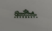 Lade das Bild in den Galerie-Viewer, SERVIERBEILAGENPLATTE - Porzellan, Silbergrauer Rand Eckige Ovalform Motiv Dekor