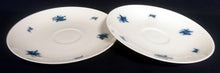 Lade das Bild in den Galerie-Viewer, 2er Set UNTERTASSEN "Studio Linie" "Blaue Rose" - Porzellan, Rosenstrauß Blumen Relief Dekor, Björn Wiinblad Designer