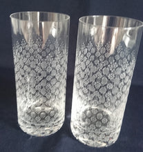 Lade das Bild in den Galerie-Viewer, LONGDRINK GETRÄNKEGLAS "Studio Linie" - Kristallglas, Geschliffenes Geometrisches Abstraktes Punkte Kreise Dekor