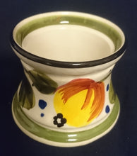 Lade das Bild in den Galerie-Viewer, 2er Set MILCHKÄNNCHEN & ZUCKERDOSE OHNE DECKEL "Madeira" - Keramik / Steingut, Sonnenblumen Blüten Pflanzen Motiv Randdekor, Handbemalt