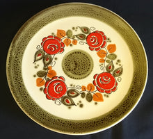 Lade das Bild in den Galerie-Viewer, 2er Set SPEISETELLER "Tirol" - Keramik / Steingut, Rosen Motiv Dekor, Handbemalt