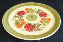 Lade das Bild in den Galerie-Viewer, 2er Set DESSERTTELLER "Tirol" - Keramik / Steingut, Rosen Motiv Dekor, Handbemalt